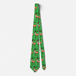 Gravata Natal Reindeer Neck Tie