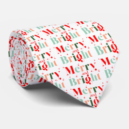 Gravata Natal Retro Alegre e Brilhante