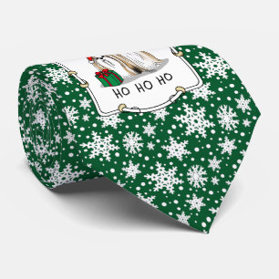 Gravata Natal Santa Hat Shih Tzu (branco-tan)