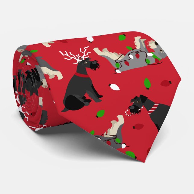 Gravata Natal Schnauzer Neck Tie (Rolled)