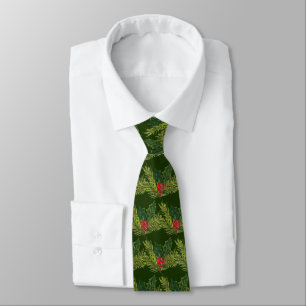 Gravata Natalina Holly Vintage Favoritos Vermelhos Festivo