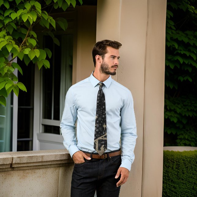 Gravata Natividade Natal Black Tie (Criador carregado)