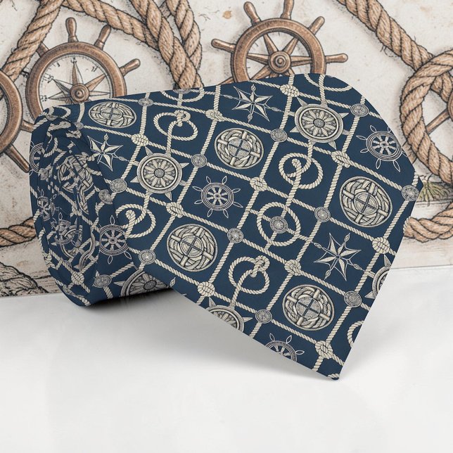 Gravata Nautical Ropes Custom Necktie (Criador carregado)