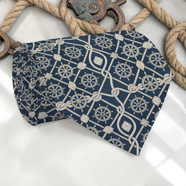 Gravata Nautical Ropes Custom Necktie (Criador carregado)
