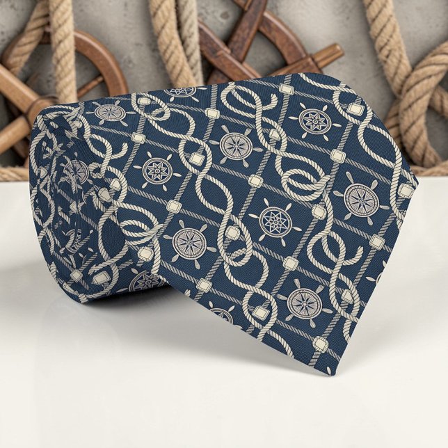 Gravata Nautical Ropes Custom Necktie (Criador carregado)