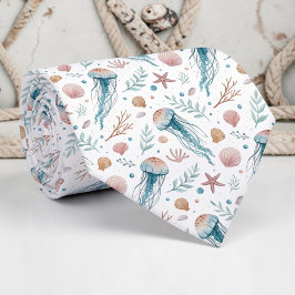 Gravata Nautical Sea Life Custom Necktie