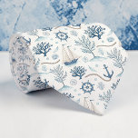 Gravata Nautical Sea Life Custom Necktie<br><div class="desc">This custom necktie features a vibrant and charming nautical sea life design. Perfect for adding a touch of the ocean to any outfit, this tie showcases a beautiful watercolor-style illustration of various sea creatures, making it a unique and stylish accessory. Ideal for dads, groomsmen, or anyone who loves the sea,...</div>