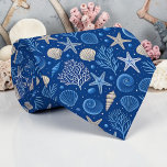 Gravata Nautical Seashells Custom Necktie<br><div class="desc">This custom necktie features a beautiful nautical design with seashells, perfect for adding a touch of the ocean to any outfit. Whether you're heading to a seaside vacation, a special event, or just want to express your love for the sea, this tie is a stylish and unique choice. Made with...</div>