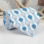 Gravata Nautical Seashells Custom Necktie<br><div class="desc">This custom necktie features a beautiful nautical design with seashells, perfect for adding a touch of the ocean to any outfit. Whether you're heading to a seaside vacation, a special event, or just want to express your love for the sea, this tie is a stylish and unique choice. Made with...</div>