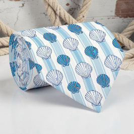 Gravata Nautical Seashells Custom Necktie