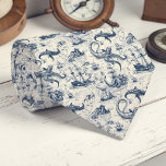 Gravata Nautical Toile Custom Necktie<br><div class="desc">This custom necktie features a classic nautical toile pattern,  perfect for adding a touch of seaside charm to any outfit. Ideal for dads,  groomsmen,  or anyone who loves the ocean.</div>