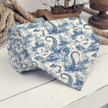 Gravata Nautical Toile Custom Necktie<br><div class="desc">This custom necktie features a classic nautical toile pattern,  perfect for adding a touch of seaside charm to any outfit. Ideal for dads,  groomsmen,  or anyone who loves the ocean.</div>