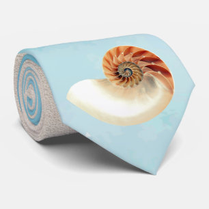 Gravata Nautilus Seashell e Sand