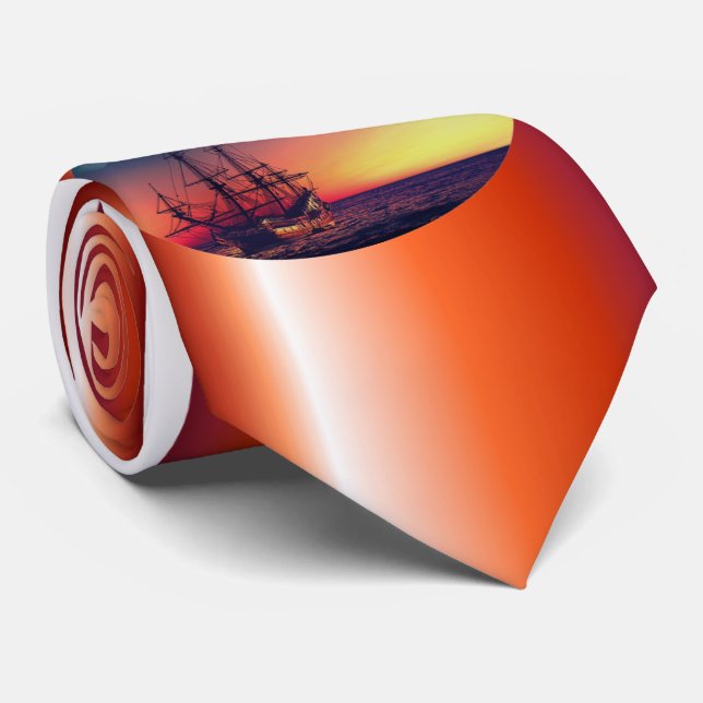 Gravata Navegação até o pôr do sol (Rolled)