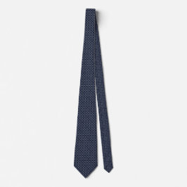 Gravata Navy Ice Lattice Micro-Pattern Executive