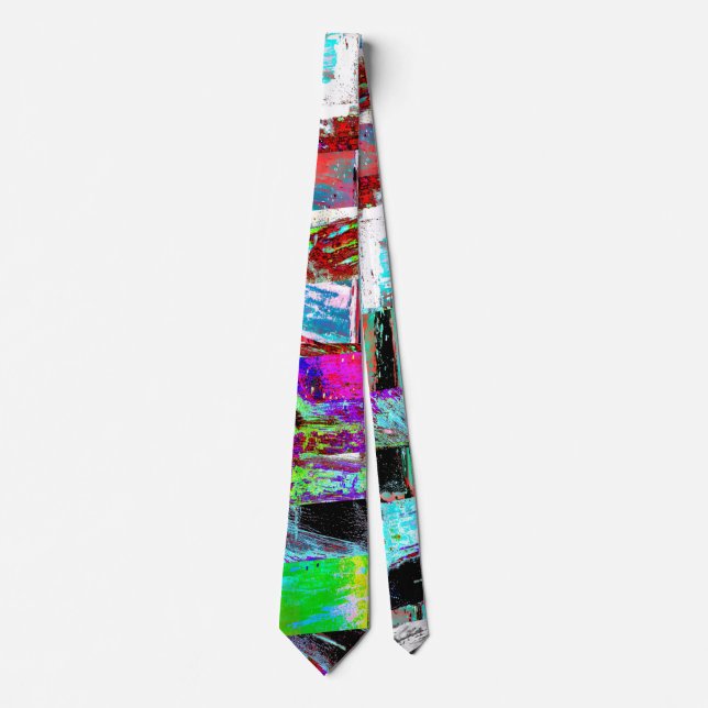 Gravata Neck Tie – Abstract Grid (Frente)