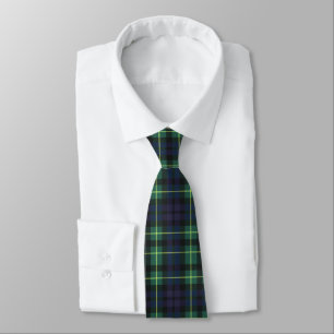 Gravata Neck Tie - Green Blue and Yellow Tartan