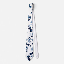 Necktie Blue Floral