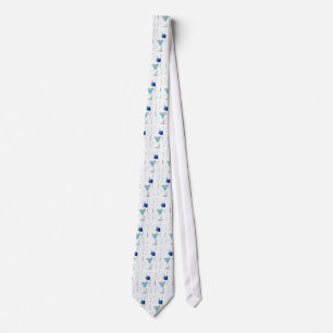 Gravata Necktie de Ano Novo Blue Martini