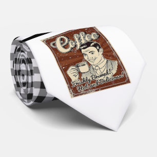 Gravata Necktie de café retrô