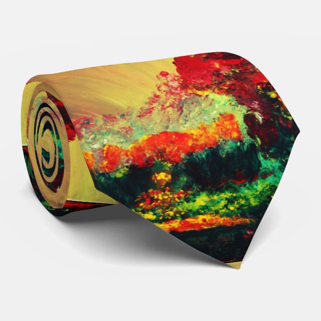 Gravata Necktie de Pintura Original (Rolled)