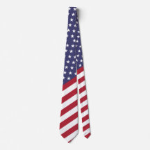 Necktie do homem de bandeira americano