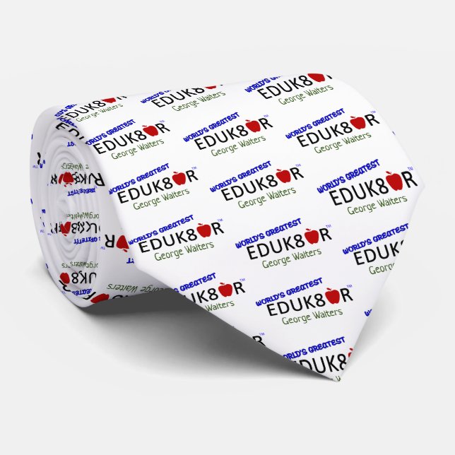 Gravata Necktie, o maior educador do mundo (Rolled)