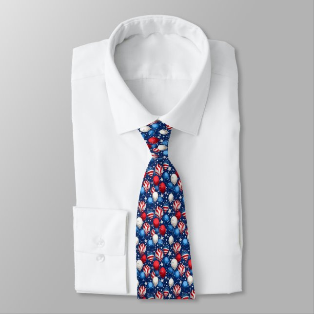 Gravata Necktie Patriótica (Amarrado)