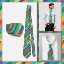 NECKTIE - Stripes Diagonais Multicolores