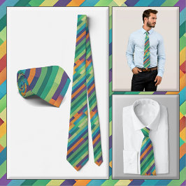 Gravata NECKTIE - Stripes Diagonais Multicolores