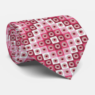 Gravata Necktie - Watermelon Lollipop Daisy Quilt