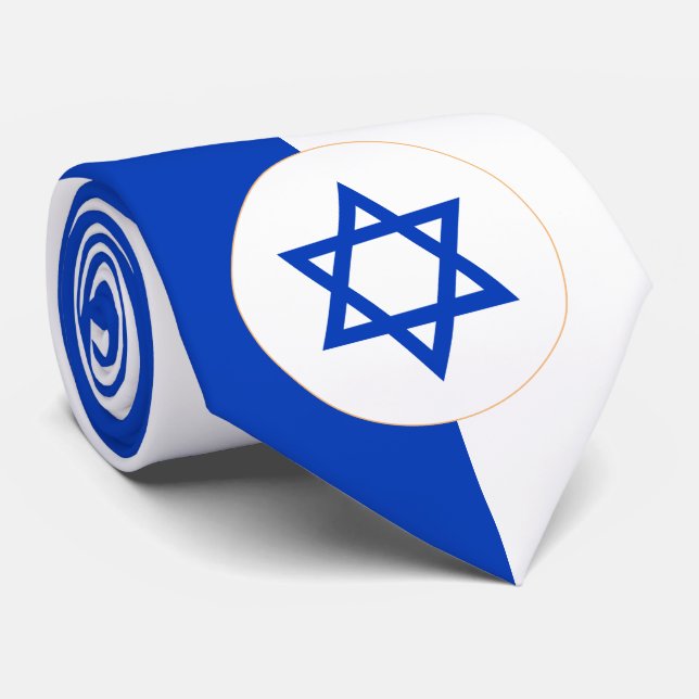 Gravata Negócios, patriotas/moda israelense Flag e Israel (Rolled)