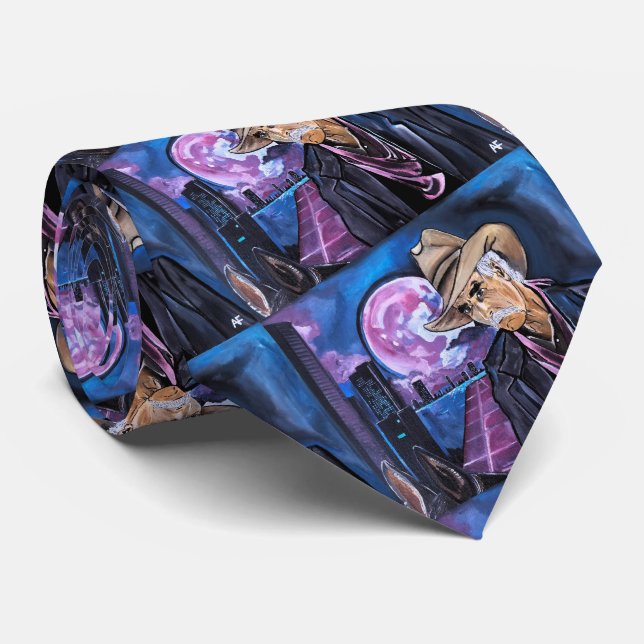 Gravata Neon Moon Painting by Alfred Fox (Rolled)