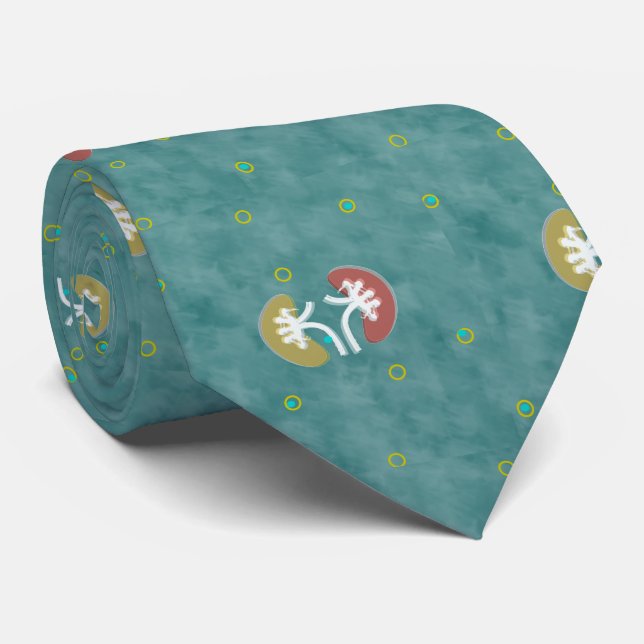Gravata Nephrologista Tie Artsy Rins Teal Única (Rolled)