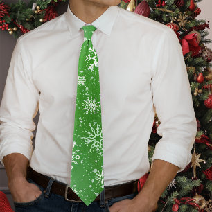 Gravata Neves Branca - Espalhos de Neve Emerald Green