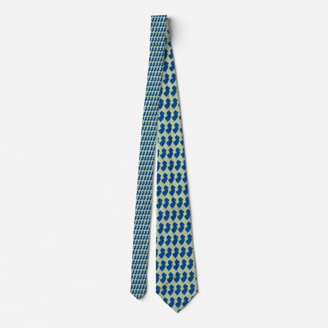 Gravata New Jersey Blue e Cinza Tie (Verso)