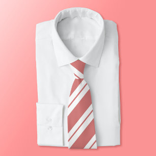 Gravata New York Pink e White Strik Neck