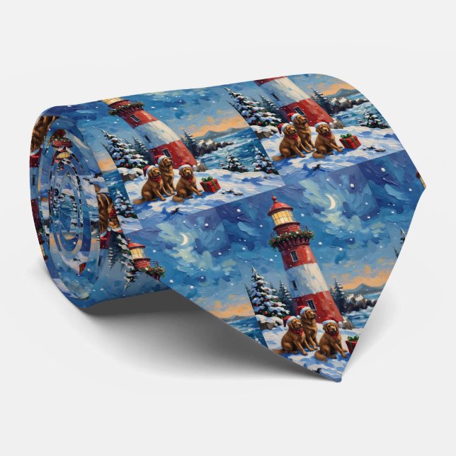 Gravata Newfoundland Christmas Lighthouse Holiday (Rolled)