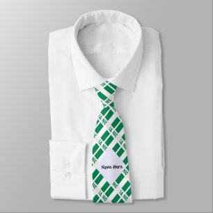 Gravata Nigeria Bandeira Nigeriana Personalizada Verde Til
