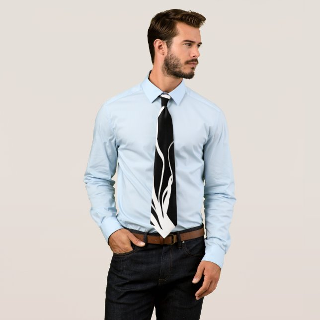 Gravata Nó do buquê: Abstrato preto e branco (In Situ)