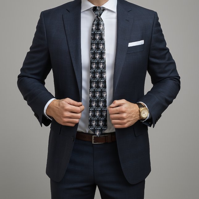 Gravata No More Mr Nice Guy Funny Alpha Wolf Meme Brainrot (Criador carregado)