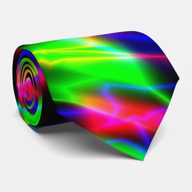 Gravata Noite de néon (Rolled)