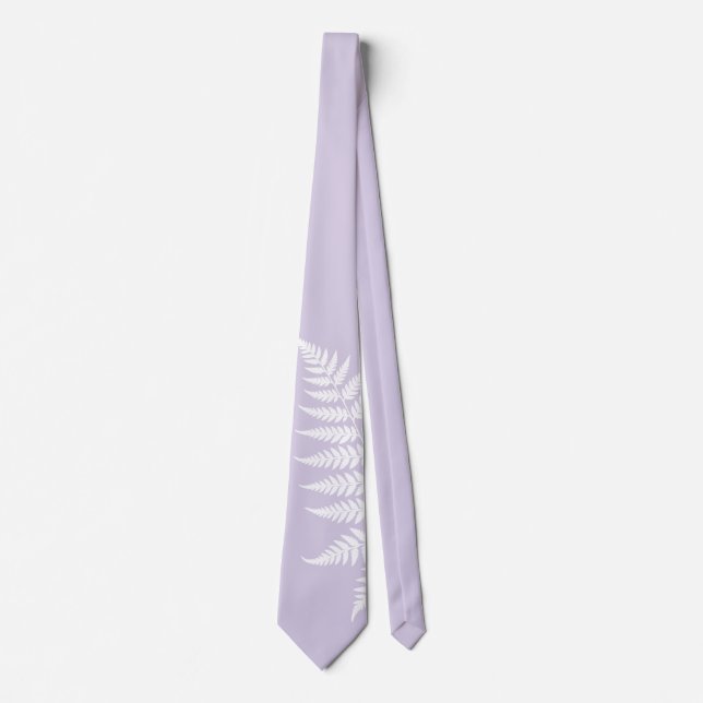 Gravata Noiva Simplesmente Elegante com Lavanda Suave e Sa (Frente)