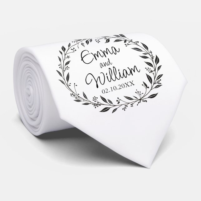 Gravata Noivo elegante (Rolled)