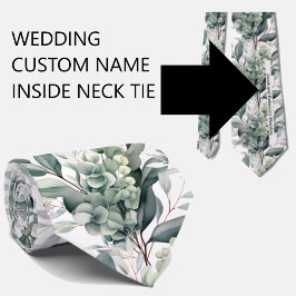 Gravata Nome de Casamento Personalizado no Fundo da Gravat