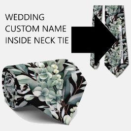 Gravata Nome de Casamento Personalizado no Fundo da Gravat