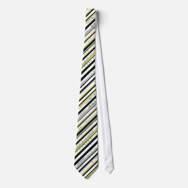 Gravata nome personalizado elegante riscado (Frente)