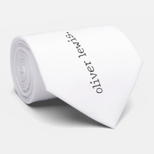 Gravata Nome Personalizado Minimalista Estilo Máquina de E