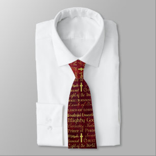 Gravata Nomes de Jesus Red Tie