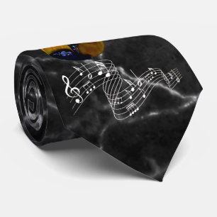 GRAVATA NOTAS DE VIOLINA E MÚSICA - 3 PESCOÇOS